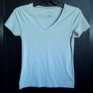 Women's White V-Neck Top